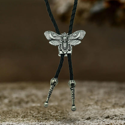 Moth Gothic Zinc Alloy Bolo Tie