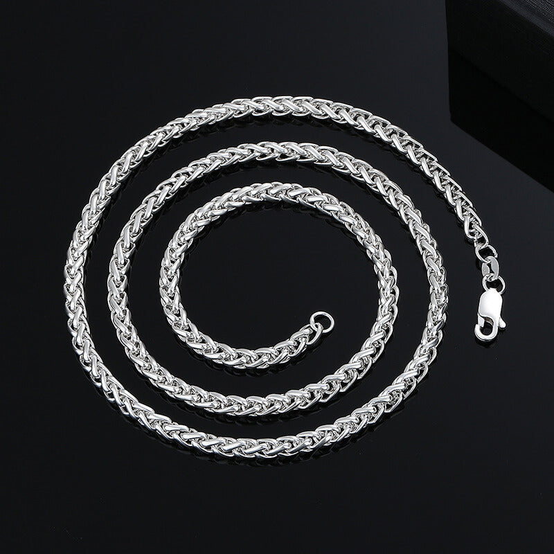 Twist Sterling Silver Chain Necklace