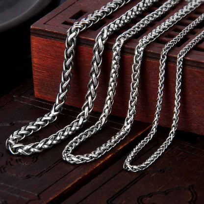 Twist Sterling Silver Chain Necklace
