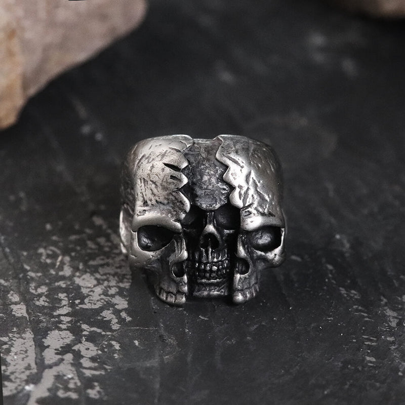 Two-face Stainless Steel Skull Ring