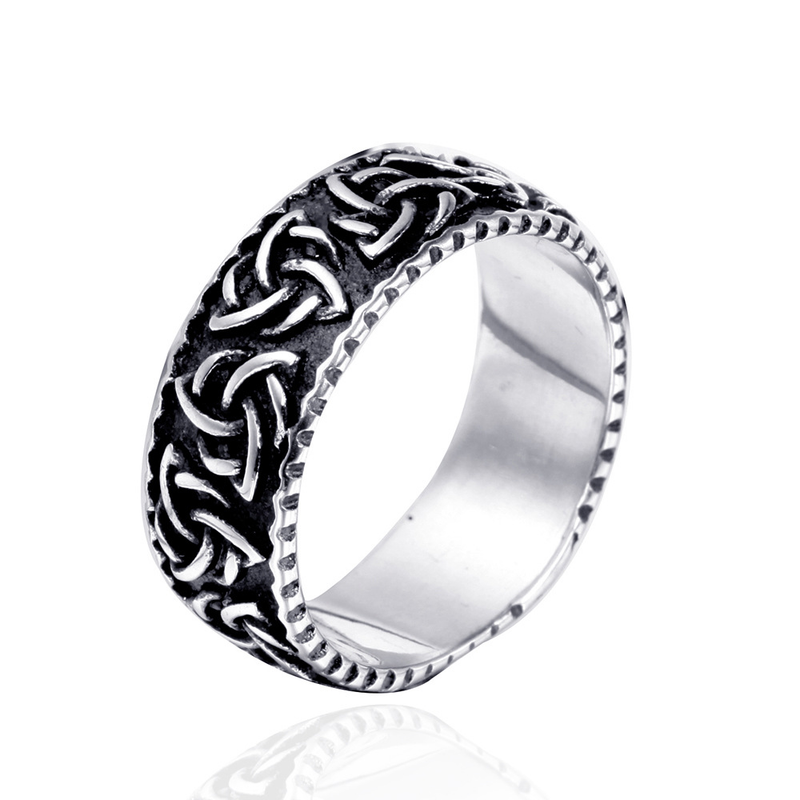 Gothic Jewelry Ring / Stainless Steel Ring With Viking Symbols