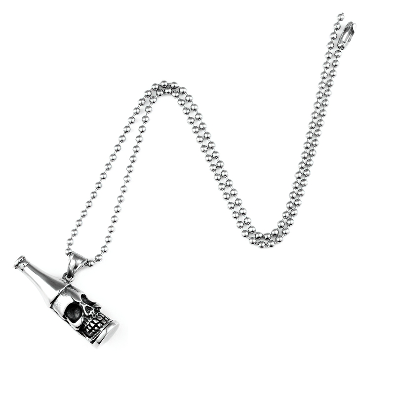 Gothic Pendant of Skull Bottle Shaped / Exquisite Rock Style Jewelry