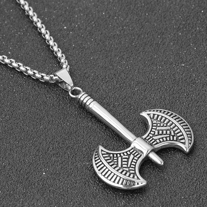 Pendant Viking Tomahawk / Handmade Stainless Steel Punk Necklace