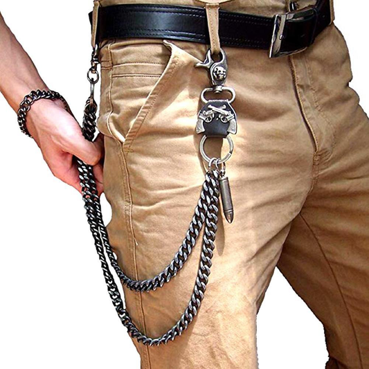 Punk Chain for Pants / Stainless Steel Jewelry / Cool Silver Chain