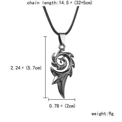 Rock Style Pendant / Stainless Steel Necklace / Cool Dragon Flame Pendant