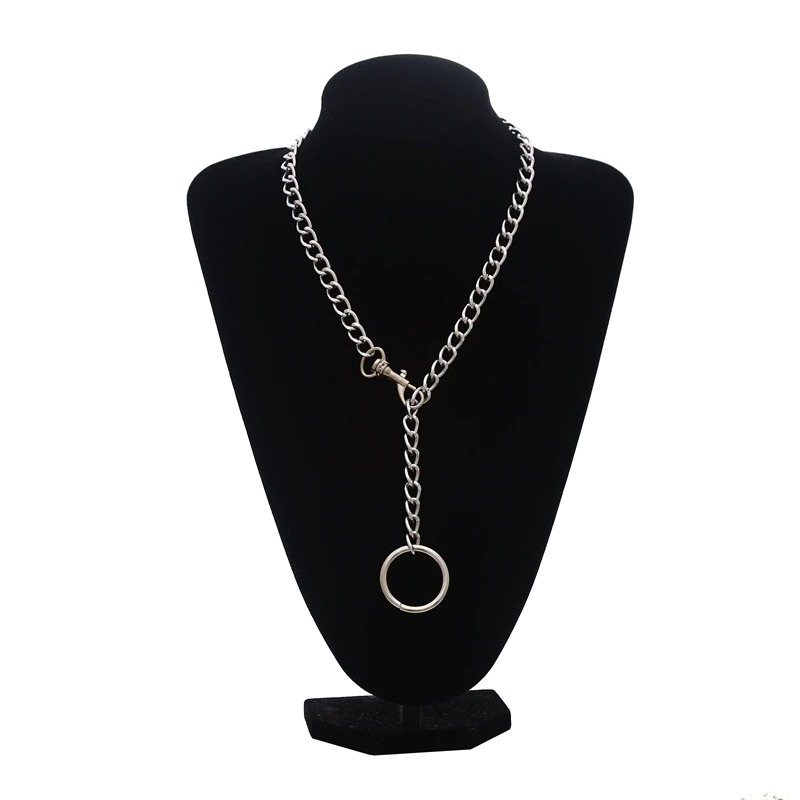 Silver Chain Chokers Necklace / Fasion Gothic Necklace With Lock