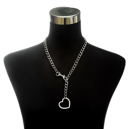 Silver Chain Chokers Necklace / Fasion Gothic Necklace With Lock