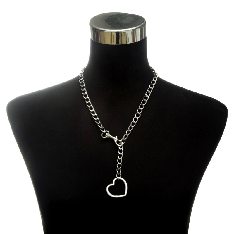 Silver Chain Chokers Necklace / Fasion Gothic Necklace With Lock