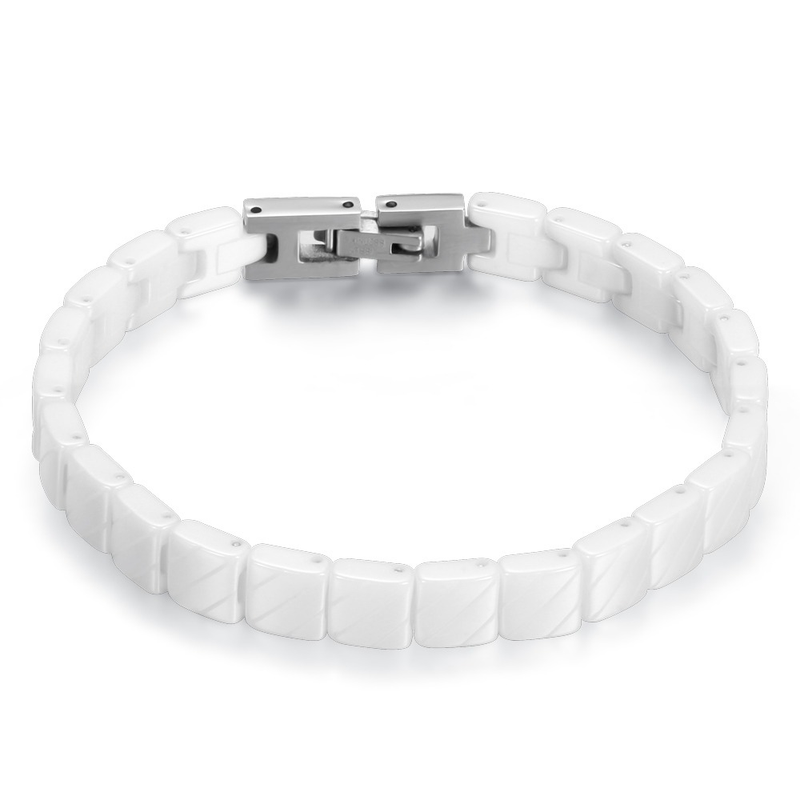 Stainless Steel Bracelet in Black and White Colour / Bangle With Toggle-clasps