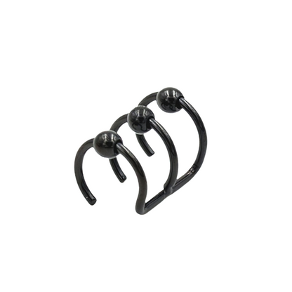 Stainless Steel Jewelry / Cool Steel Piercing / Rock Style Faux Body Piercing