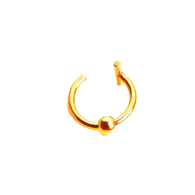 Stainless Steel Jewelry / Cool Steel Piercing / Rock Style Faux Body Piercing