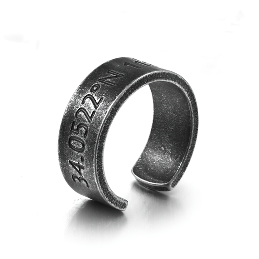 Stainless Steel Ring With Inscription / Stylish Jewelry for Finger