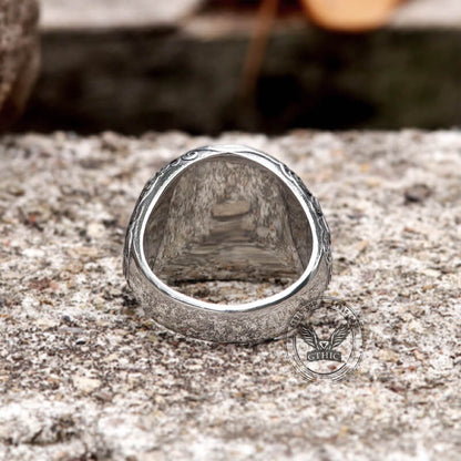 Urnes Valknut Stainless Steel Viking Ring