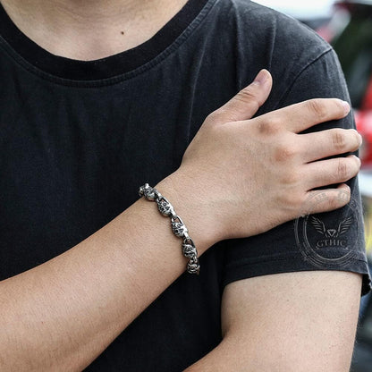 Vampire Skull Stainless Steel Bracelet