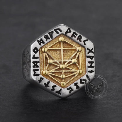 Vegvisir Totem Sterling Silver Viking Ring