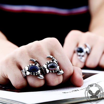 Venomous Scorpion Cz Stainless Steel Animal Ring