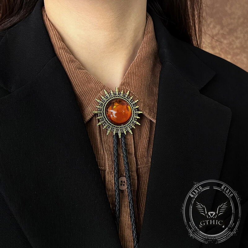 Versatile Shiny Sun Western Cowboy Alloy Bolo Tie