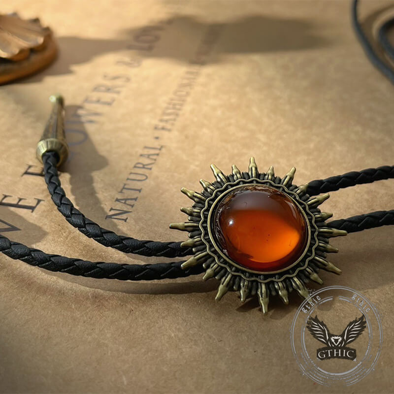 Versatile Shiny Sun Western Cowboy Alloy Bolo Tie