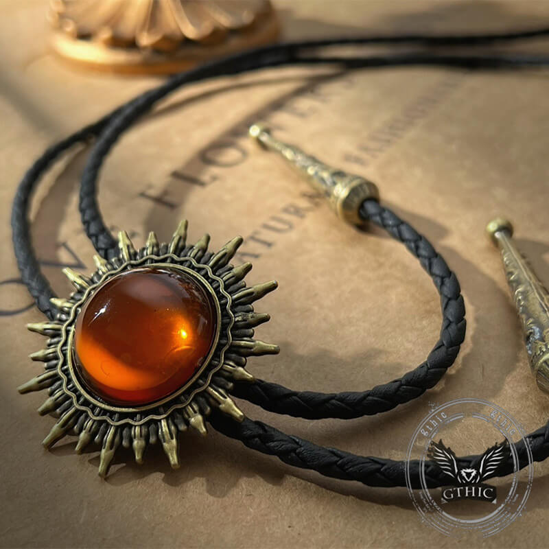 Versatile Shiny Sun Western Cowboy Alloy Bolo Tie