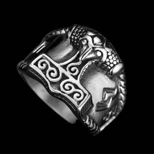 Viking Mjolnir Hammer of Thor Ring