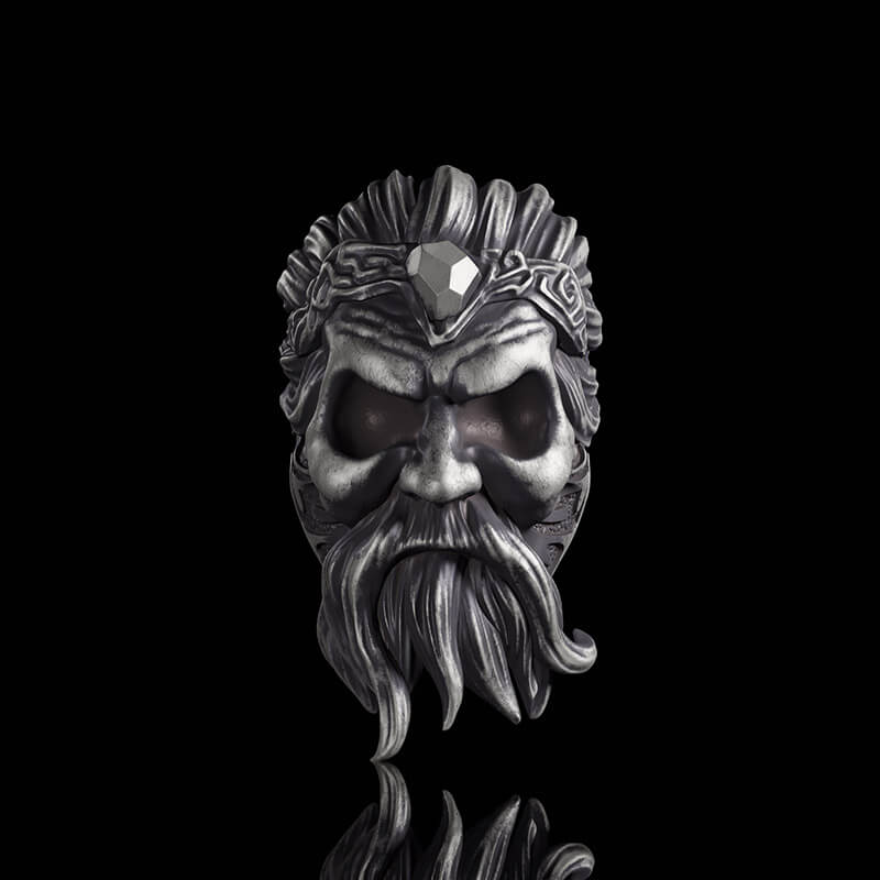 Viking God Sterling Silver Ring