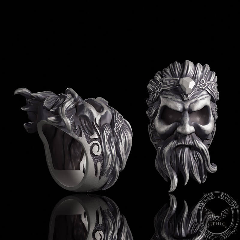 Viking God Sterling Silver Ring