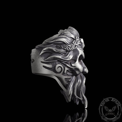 Viking God Sterling Silver Ring