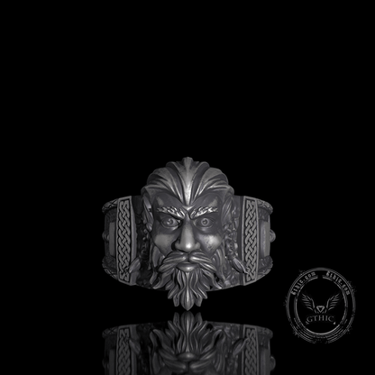 Viking God Thor's Hammer Sterling Silver Ring