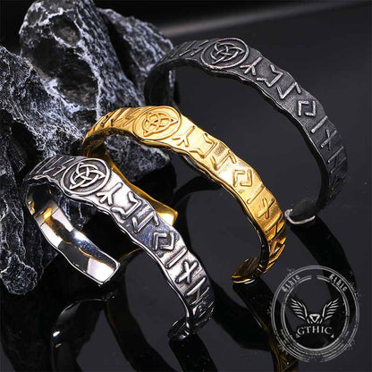 Viking Rune Triangle Knot Stainless Steel Bracelet