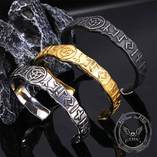 Viking Rune Triangle Knot Stainless Steel Bracelet