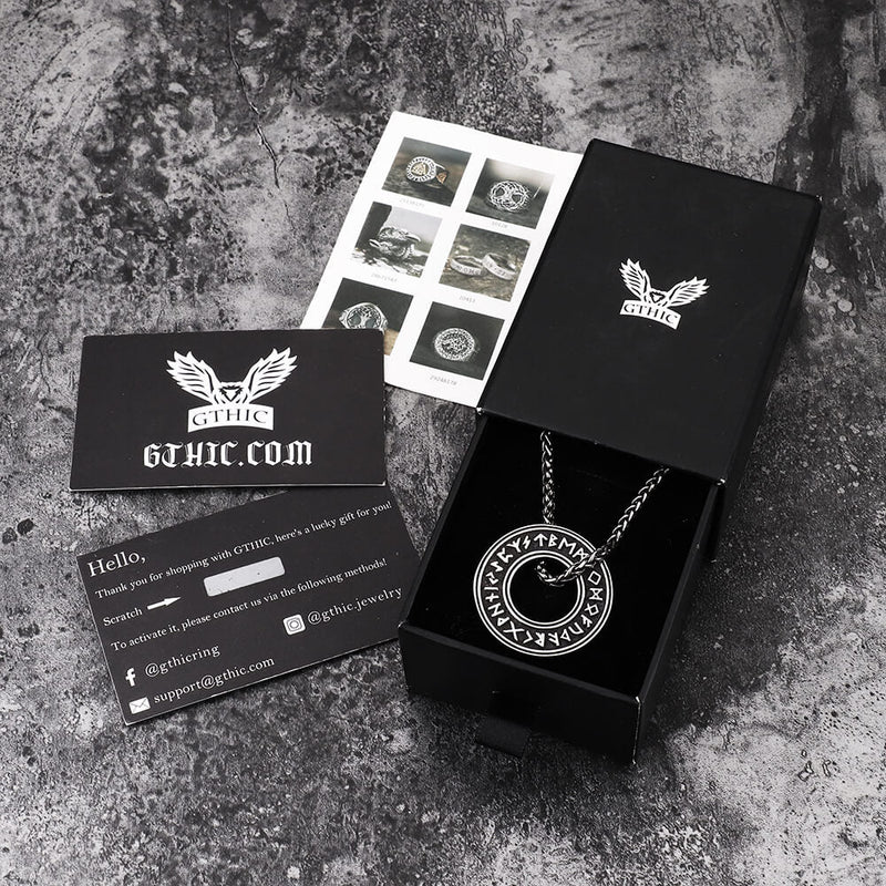 Viking Runes Stainless Steel Pendant