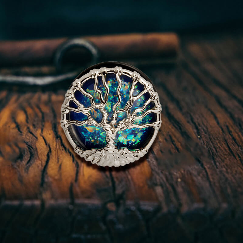 Viking Tree of Life Stainless Steel Ear Gauges