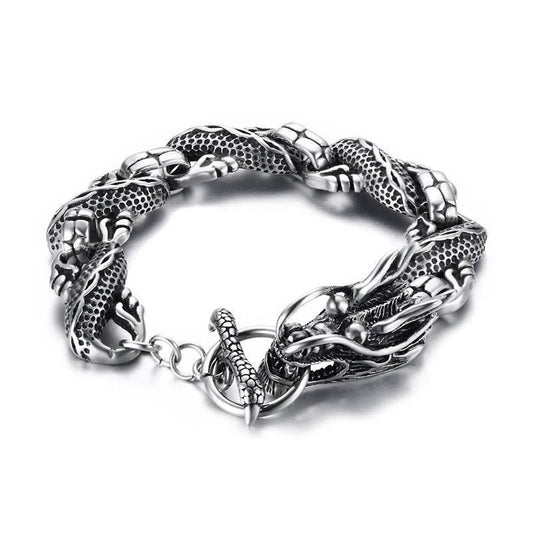 Dragon Bracelet / Stainless Steel Chain and Woman Jewelry