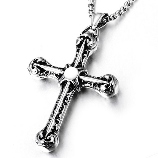 Pendant Cross With 925 Sterling Silver / Gothic Jewelry for and