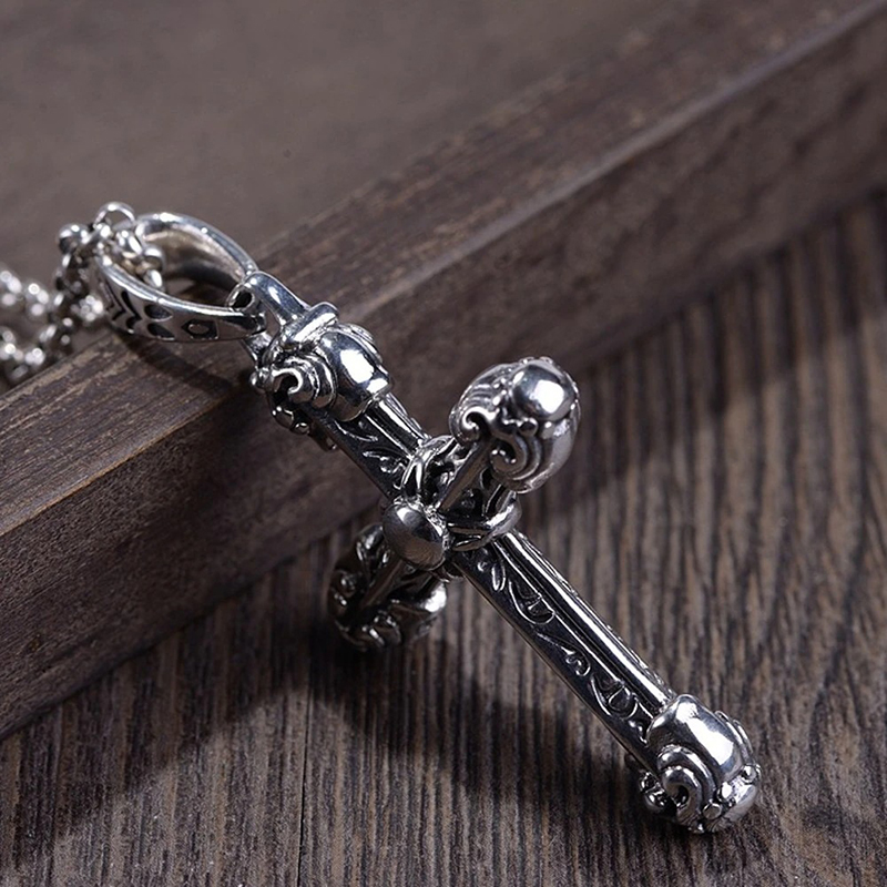 Pendant Cross With 925 Sterling Silver / Gothic Jewelry for and