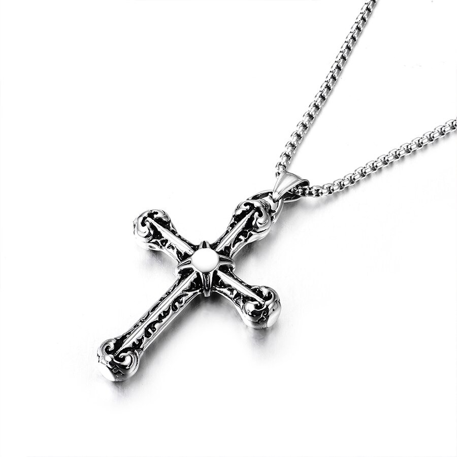 Pendant Cross With 925 Sterling Silver / Gothic Jewelry for and