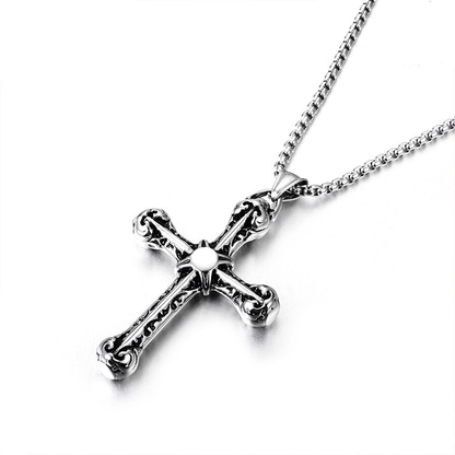 Pendant Cross With 925 Sterling Silver / Gothic Jewelry for and