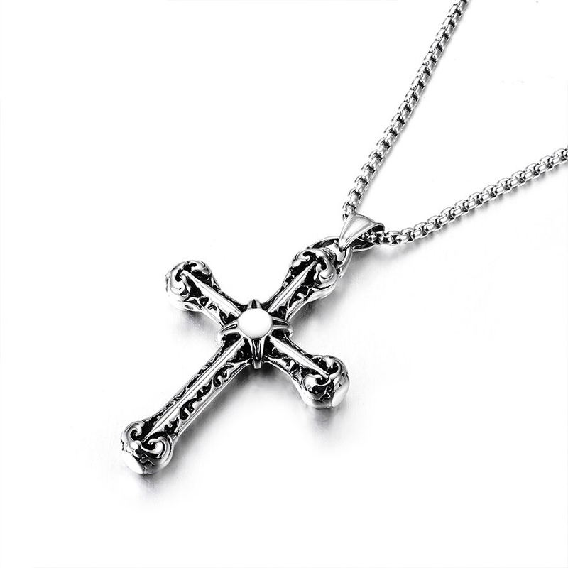 Pendant Cross With 925 Sterling Silver / Gothic Jewelry for and