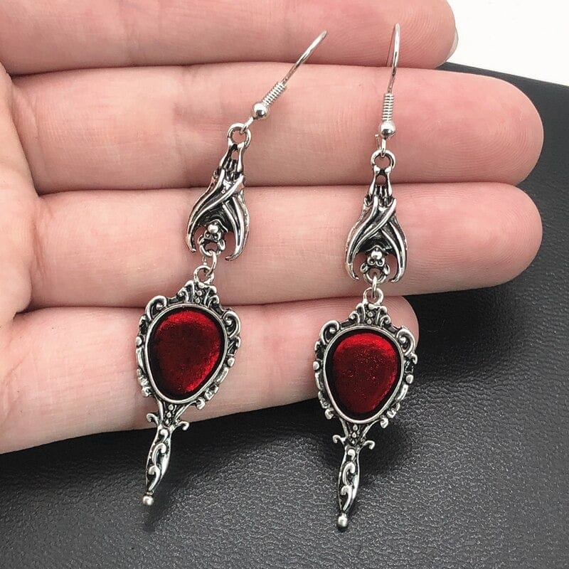 Blood Moon Bat Enchantment Earrings