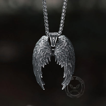 Angel Wings Stainless Steel Pendant