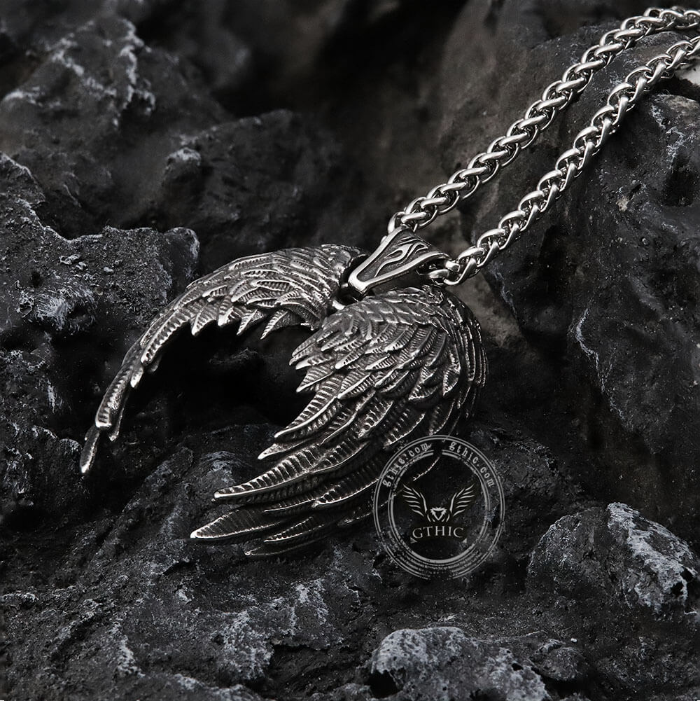 Angel Wings Stainless Steel Pendant
