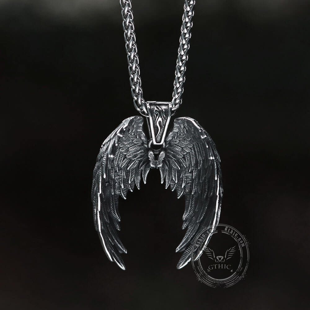 Angel Wings Stainless Steel Pendant
