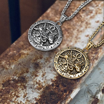 Anubis Ankh Cross Stainless Steel Pendant