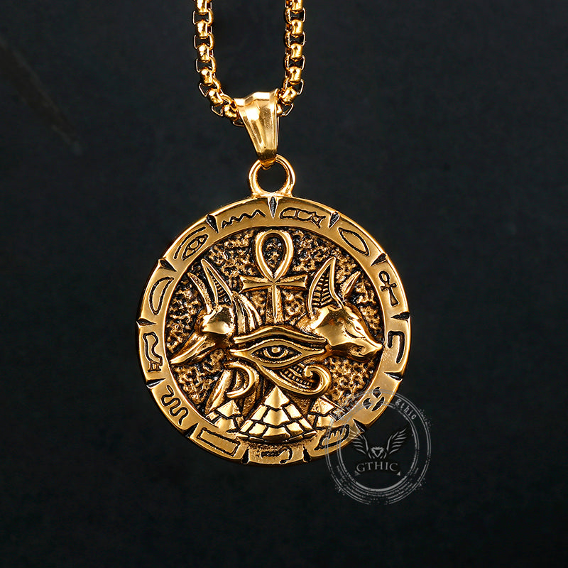 Anubis Ankh Cross Stainless Steel Pendant