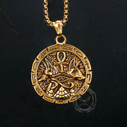 Anubis Ankh Cross Stainless Steel Pendant
