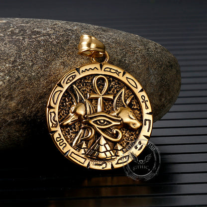 Anubis Ankh Cross Stainless Steel Pendant