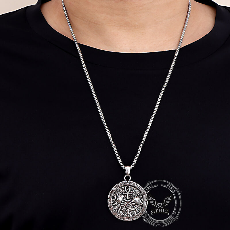 Anubis Ankh Cross Stainless Steel Pendant