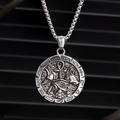 Anubis Ankh Cross Stainless Steel Pendant