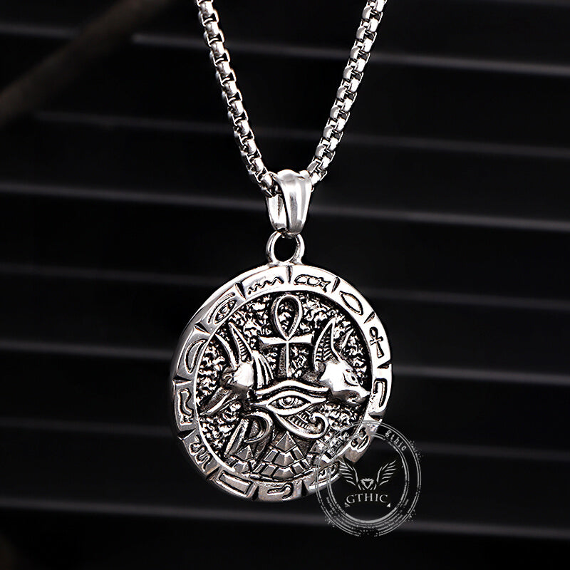 Anubis Ankh Cross Stainless Steel Pendant