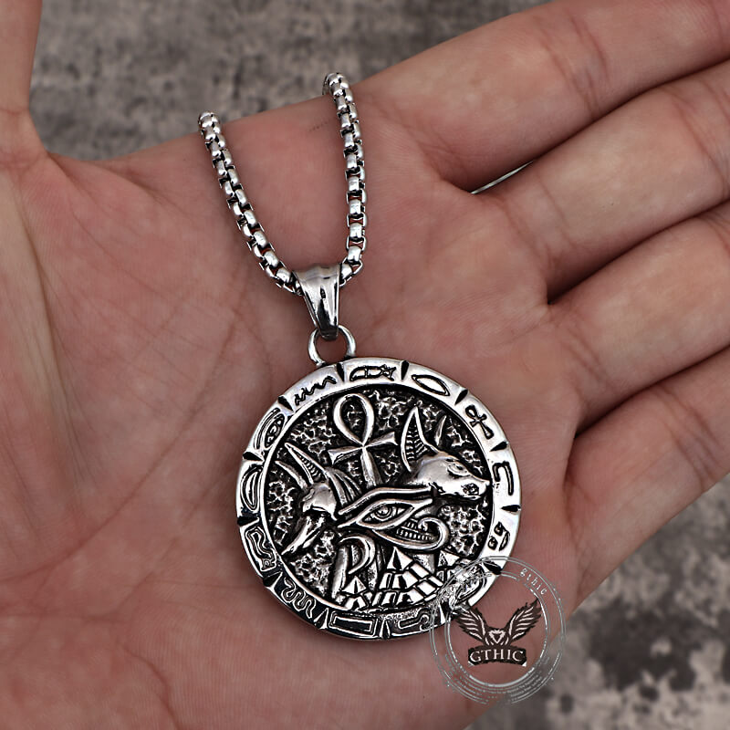Anubis Ankh Cross Stainless Steel Pendant